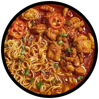 Korean Flame Tossed Chicken With Buldak Noodles