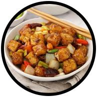 Schezwan Tofu Cubes
