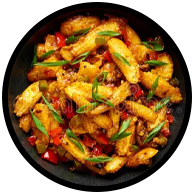 Fire Tossed Schezwan Babycorn